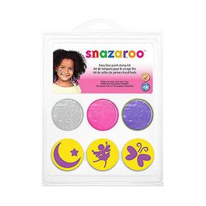 Farby + Pieczątki do twarzy Snazarro Dziewczęce, 3 x 2ml